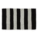 Black/White Stripe Rag Rug 2X3Ft