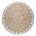 Taupe Sunflower Outdoor Rug 5 Ft Round