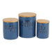 Blue Coffee/Sugar/Tea Ceramic Canister