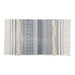French Blue Printed Off-White Hand-Loomed Shag Rug 2X3 Ft