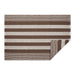 Leather Brown Cabana Stripe Recycled Yarn Rug 2X3 Ft
