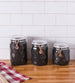 Black Honeycomb Canister With Clamp Lock Lid Set