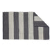 Gray/White Stripe Rag Rug 2X3Ft