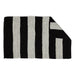 Black/White Stripe Rag Rug 2X3Ft
