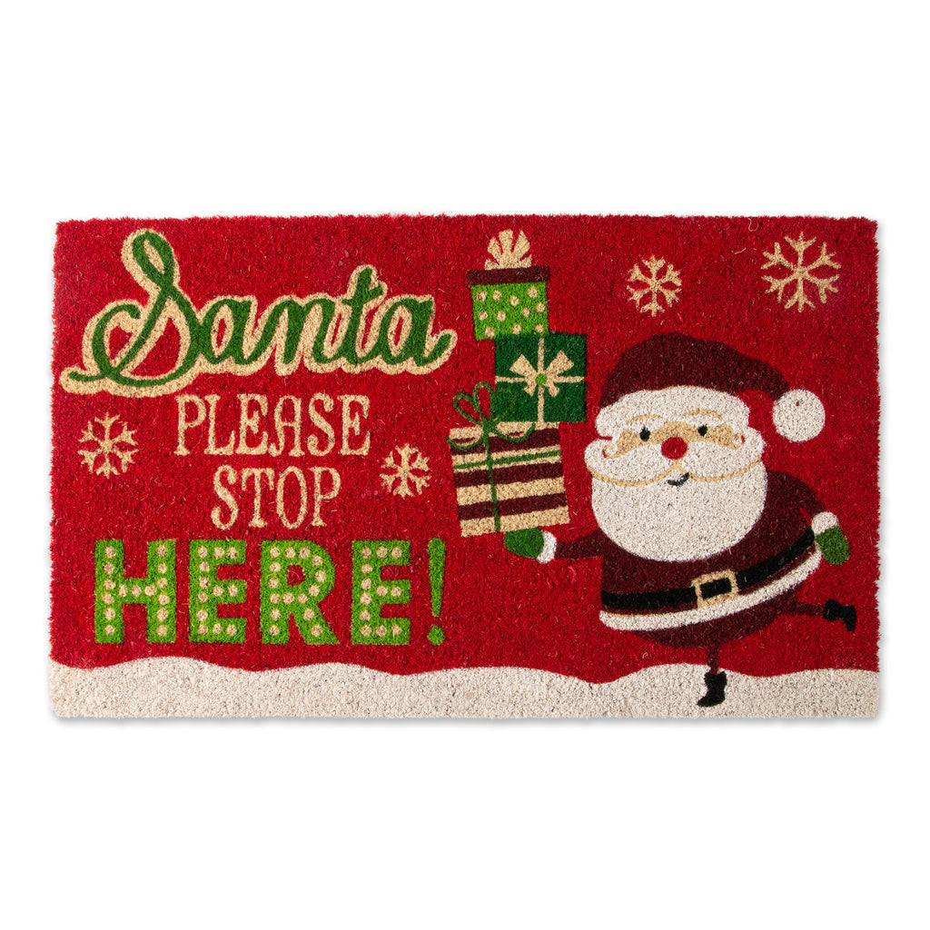 Santa Please Stop Here! Doormat