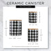 Gray & White Buffalo Check Ceramic Canister Set
