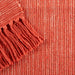 Vintage Red & Off White 2-Tone Ribbed Rug 2X3 Ft