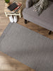 Gray & Off White 2-Tone Ribbed Rug 2Ft 6Inx6Ft