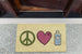 Peace, Love, Hand Sanitizer Doormat