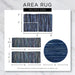 Artichoke Variegated Stripe Recycled Yarn Rug 2X3 Ft set of 2