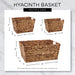 White Wash Hyacinth Basket Set of 5