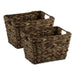 Medium Gray Wash Hyacinth Basket Set of 2