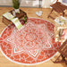 Spice Boho Floral Outdoor Rug 5 Ft Round