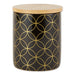 Black And Gold Mixed Print Ceramic Canister Set