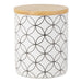 White And Black Mixed Print Ceramic Canister Set
