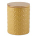 Honey Gold Matte Retro Vine Texture Ceramic Canister