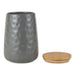 Gray Matte Dimple Texture Ceramic Canister Set