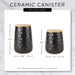 Sea Foam Matte Dimple Texture Ceramic Canister