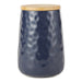 Indigo Blue Matte Dimple Texture Ceramic Canister