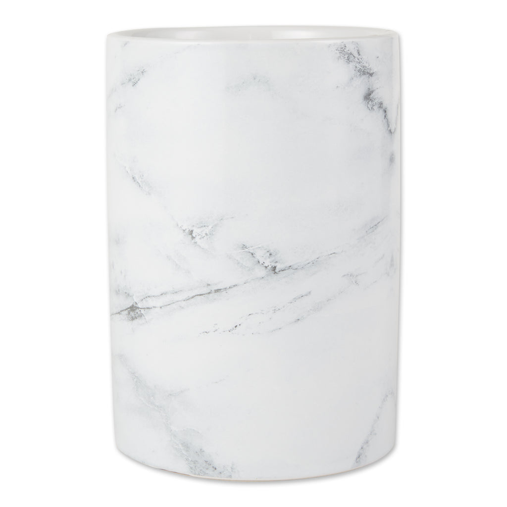 White Marble Ceramic Utensil Holder