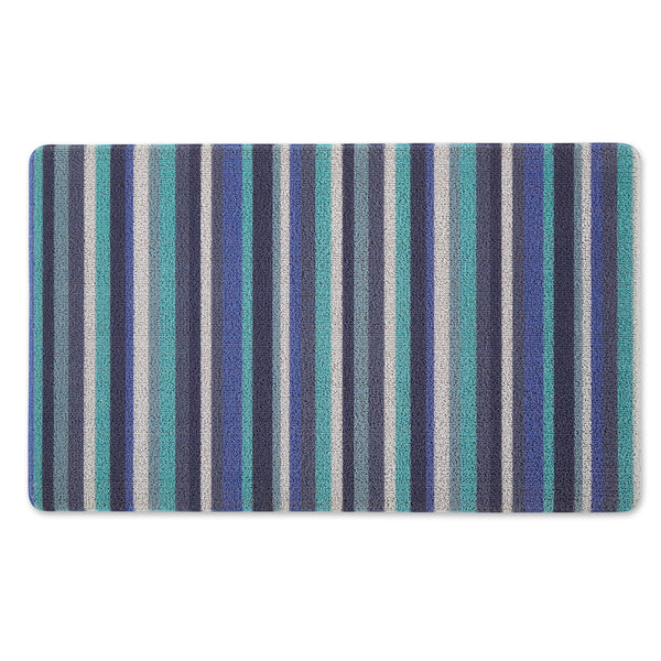 Blue Tonal Stripe Tufted Mat 17.75X29.5