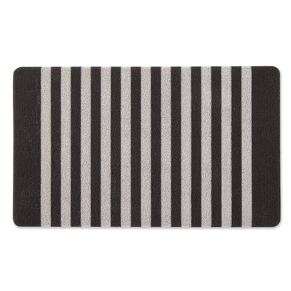 Black And White Stripe Tufted Mat 17.75X29.5