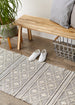 Natural And Gray Diamond Textured Hand-Loomed Runner 2Ft 3Inx6Ft