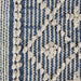 Natural And French Blue Diamond Textured Hand-Loomed Rug 4X6 Ft