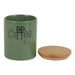 Artichoke Green Coffee/Sugar/Tea Ceramic Canister Set