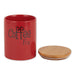 Red Coffee/Sugar/Tea Ceramic Canister Set