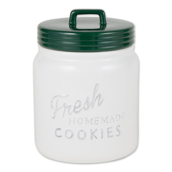 Dark Green Ceramic Cookie Jar