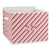 Holiday Candy Stripe Print Ornament Storage Large