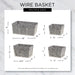Medium Antique White Chicken Wire Black & White Gingham Check Liner Basket