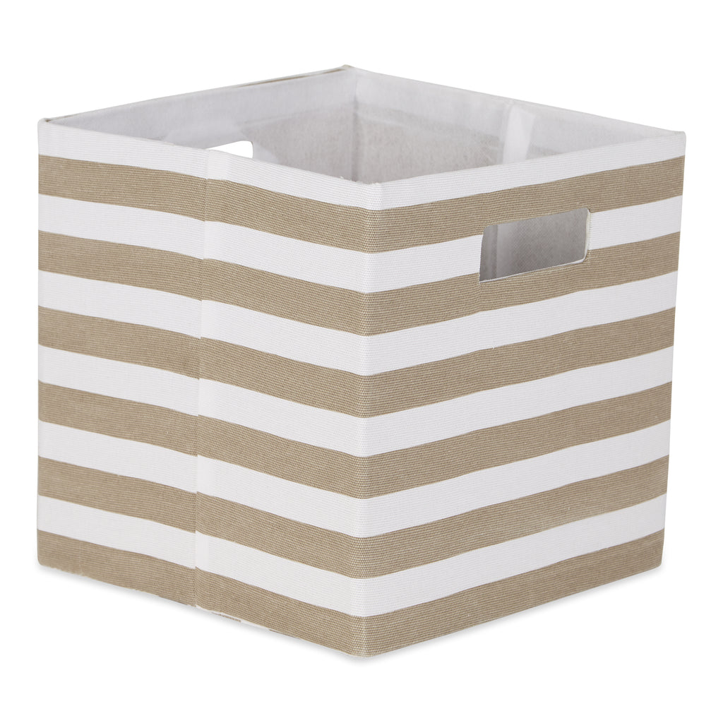 Polyester Cube Stripe Stone Square 13 x 13 x 13