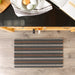 Brown Bangal Stripe Tufted Loop Textilene Mat 17.75X29.5