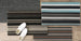 Neutral Stripe Tufted Loop Textilene Mat 17.75X29.5