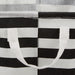 Laundry Bin Stripe Black Rectangle Large