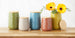 Stone Matte Dimple Texture Ceramic Canister