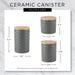 Mushroom Matte Retro Vine Texture Ceramic Canister Set