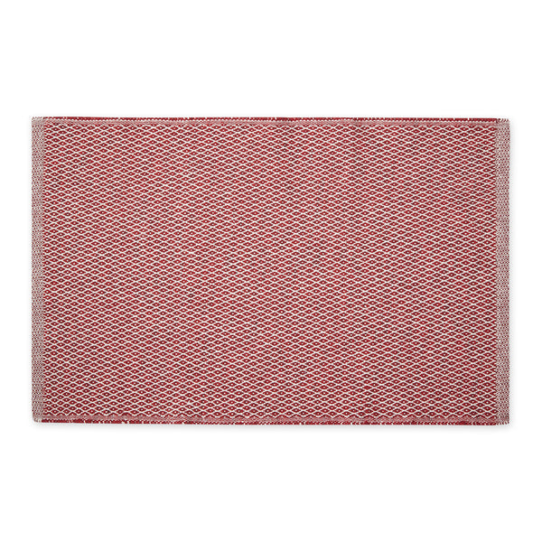 Variegated Barn Red Recycled Yarn Rug 2X3 Ft – Welcome Home by DII