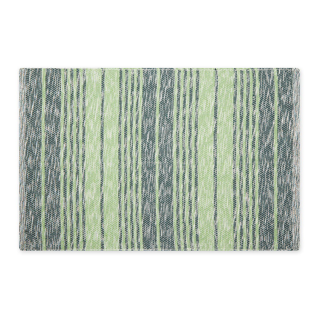 Variegated Hunter Green  Recycled Yarn Rug 2X3 Ft