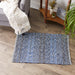 Variegated Nautical Blue Recycled Yarn Rug 2X3 Ft