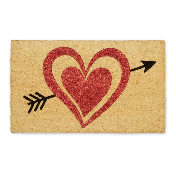 Heart Bow And Arrow Glitter Doormat