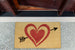 Heart Bow And Arrow Glitter Doormat