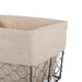 Small Rustic Bronze Chicken Wire Natural Liner Basket
