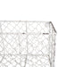 Small Antique White Chicken Wire Wall Mount Basket Set of 2