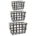 Black Urban Modern Metal Basket Set of 3
