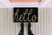 Black Hello Doormat