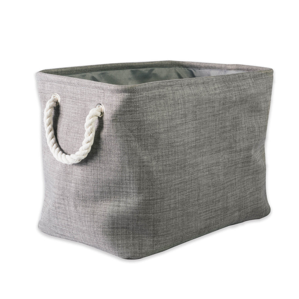 Variegated Gray Rectangle Small Polyester Bin
