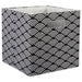 Polyester Cube Waves Black Square 13 x 13 x 13
